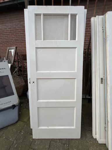 4 vaks deur gedeelde ruit. 83 cm bij 211cm