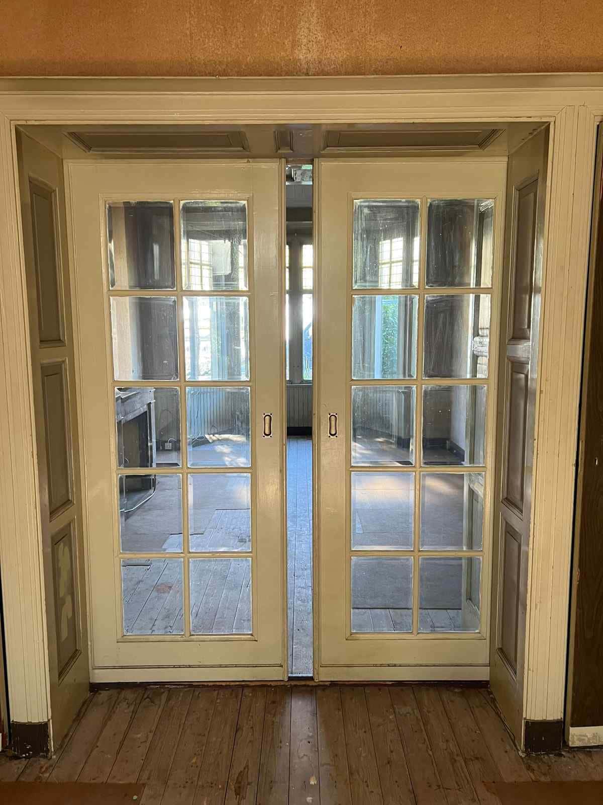 Ensuite deuren set met blank glas