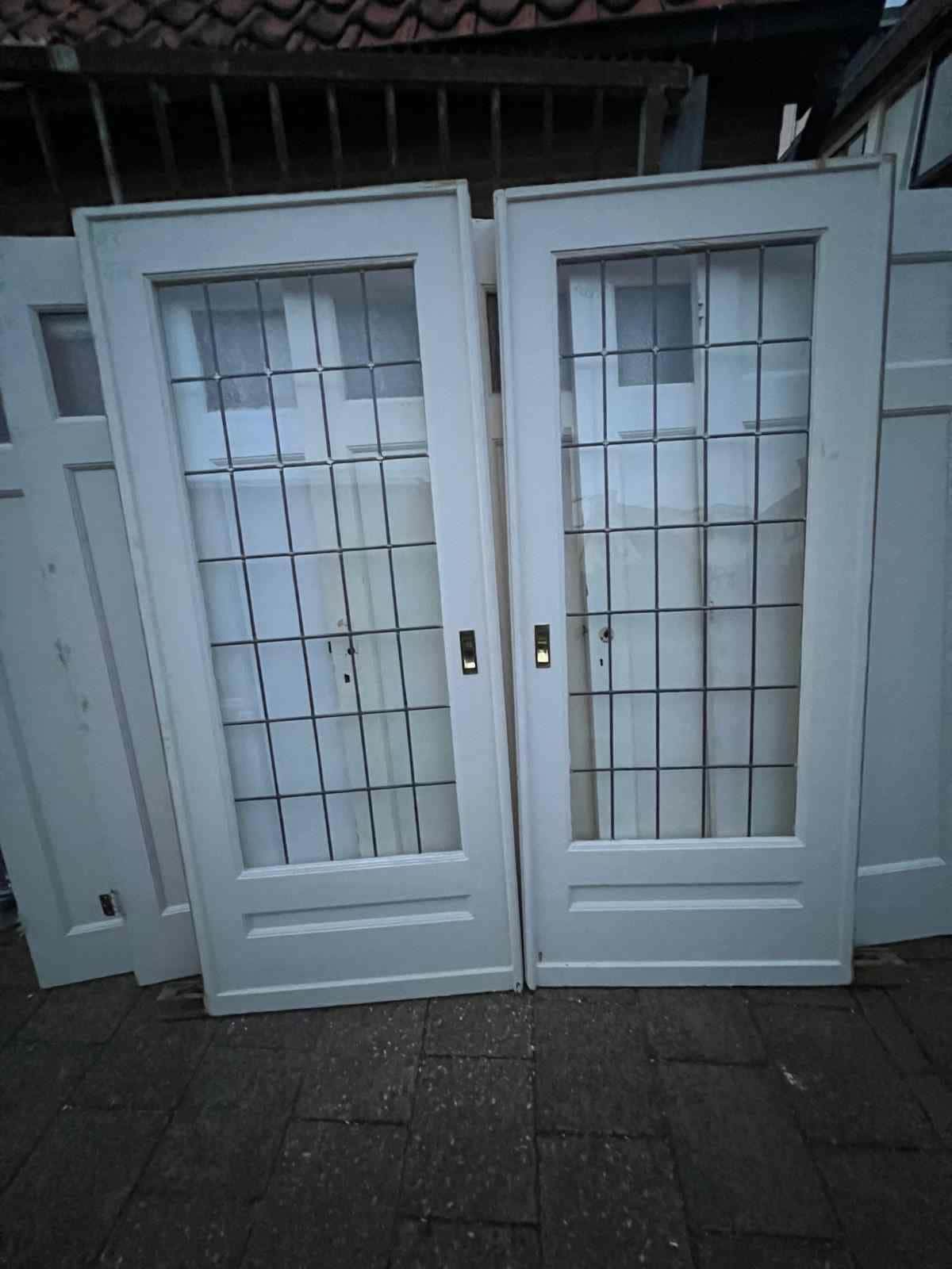 Kamer en suite deuren - glas in lood
