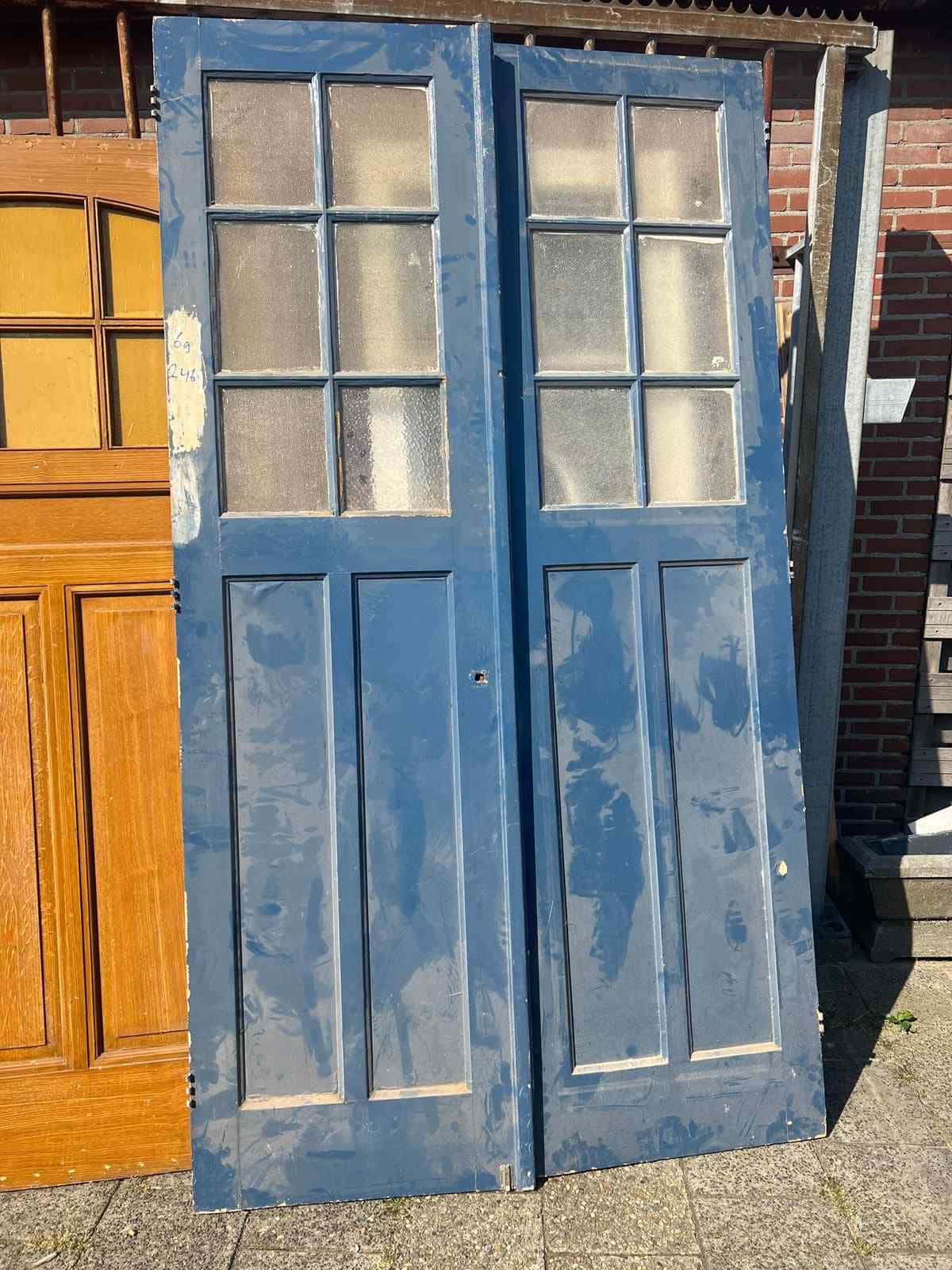 Set van 2 deuren met glas