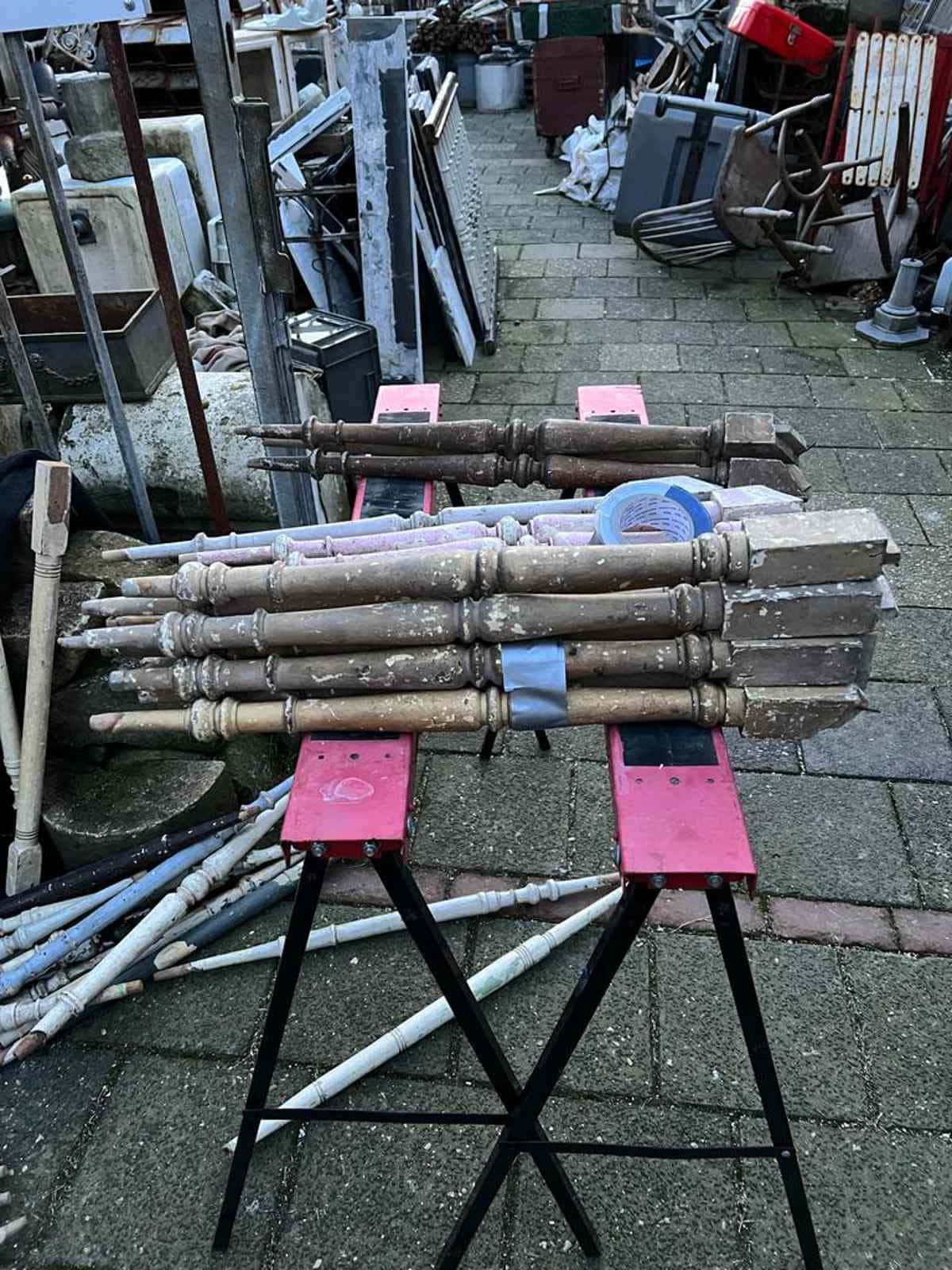 Houten trapspijlen