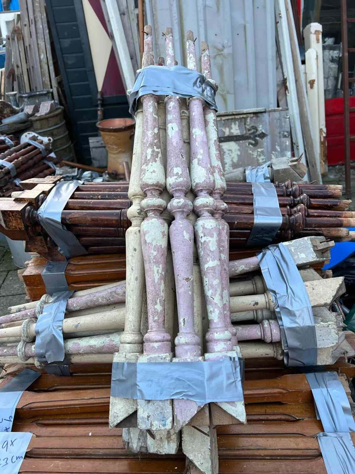 Houten trapspijlen