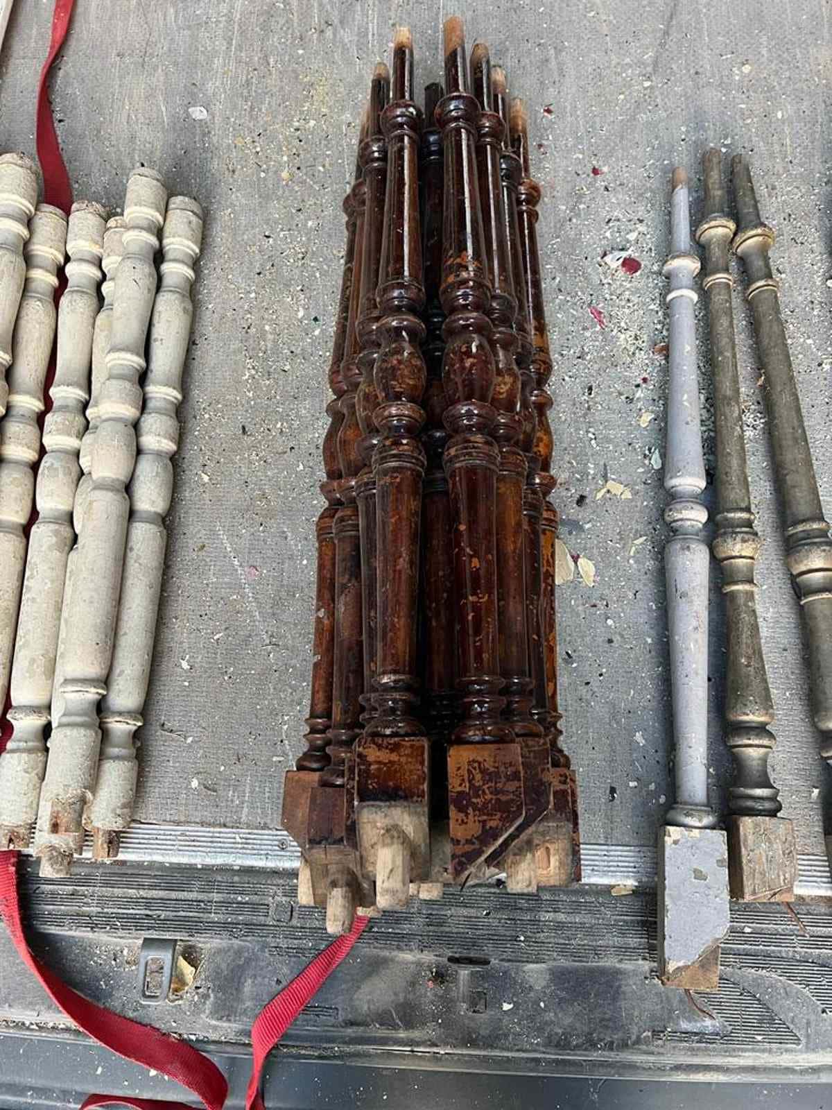 Houten trapspijlen