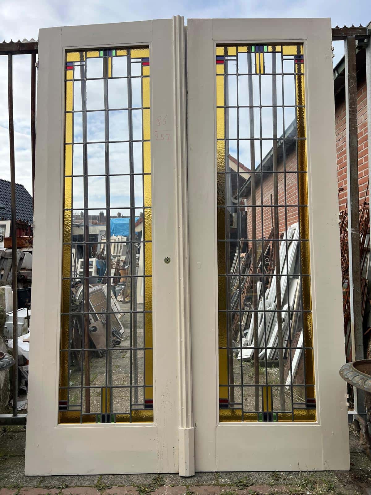Klapdeuren glas in lood