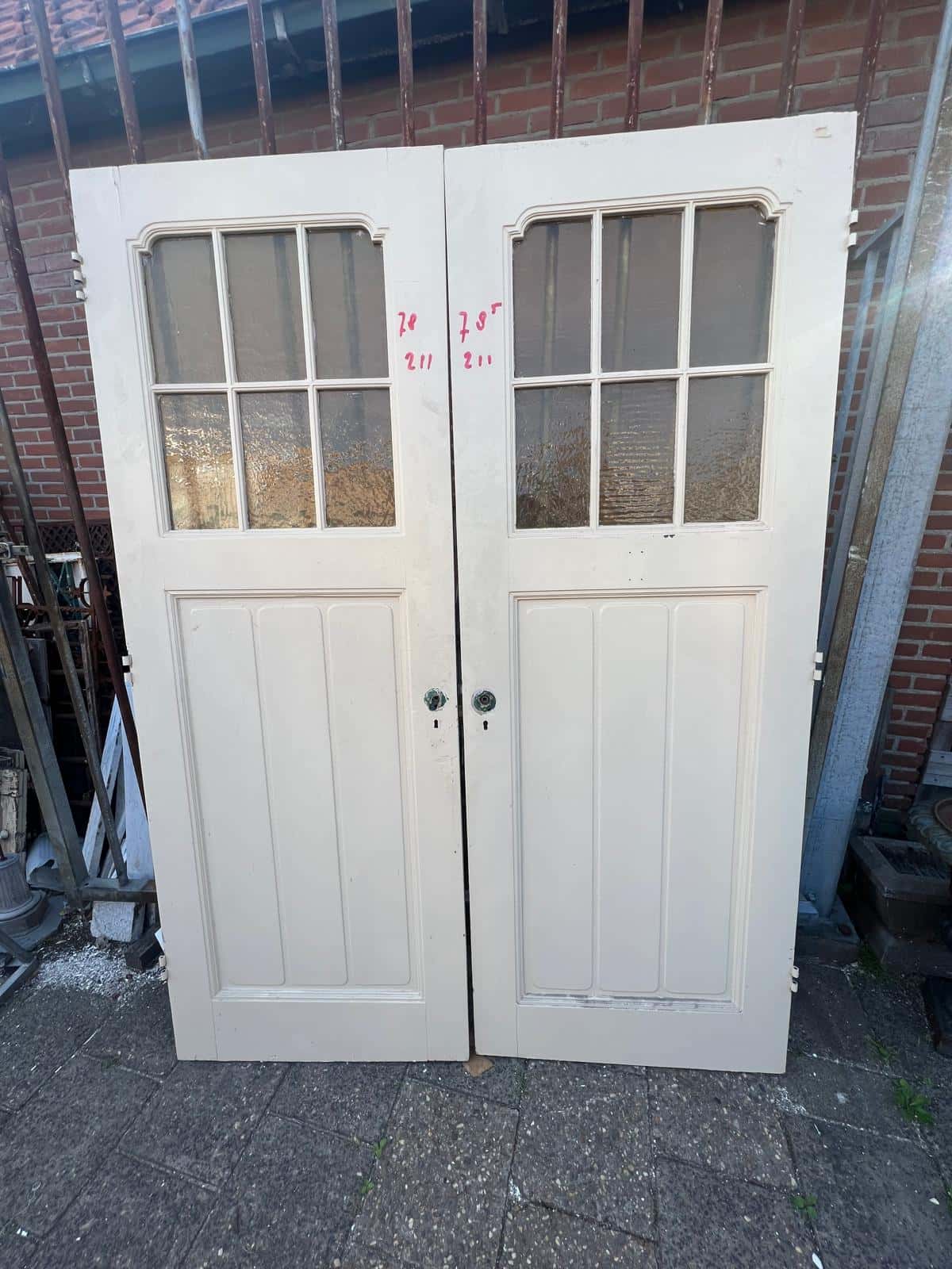 Set paneeldeuren met glas