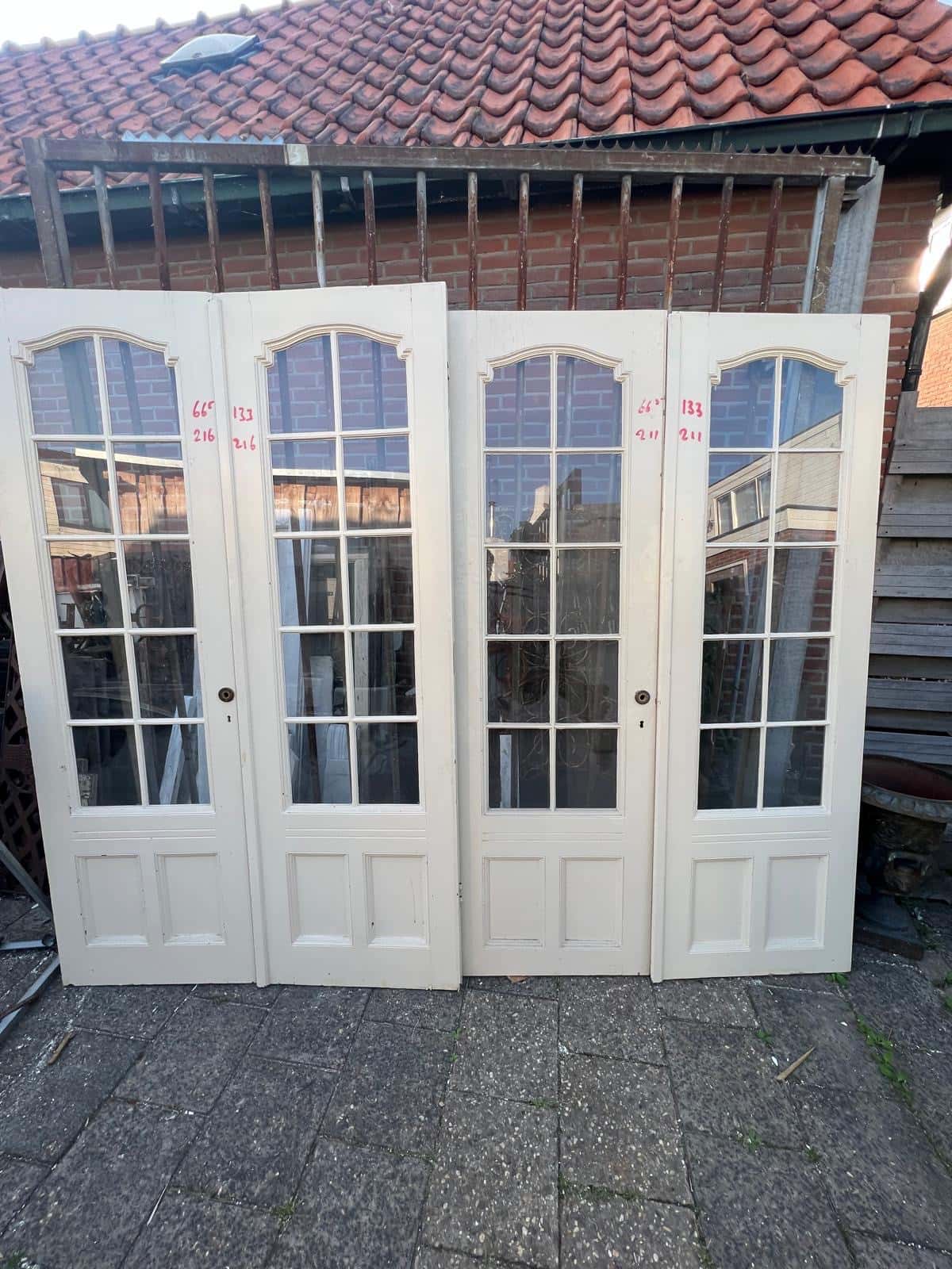 2 x set glasdeuren