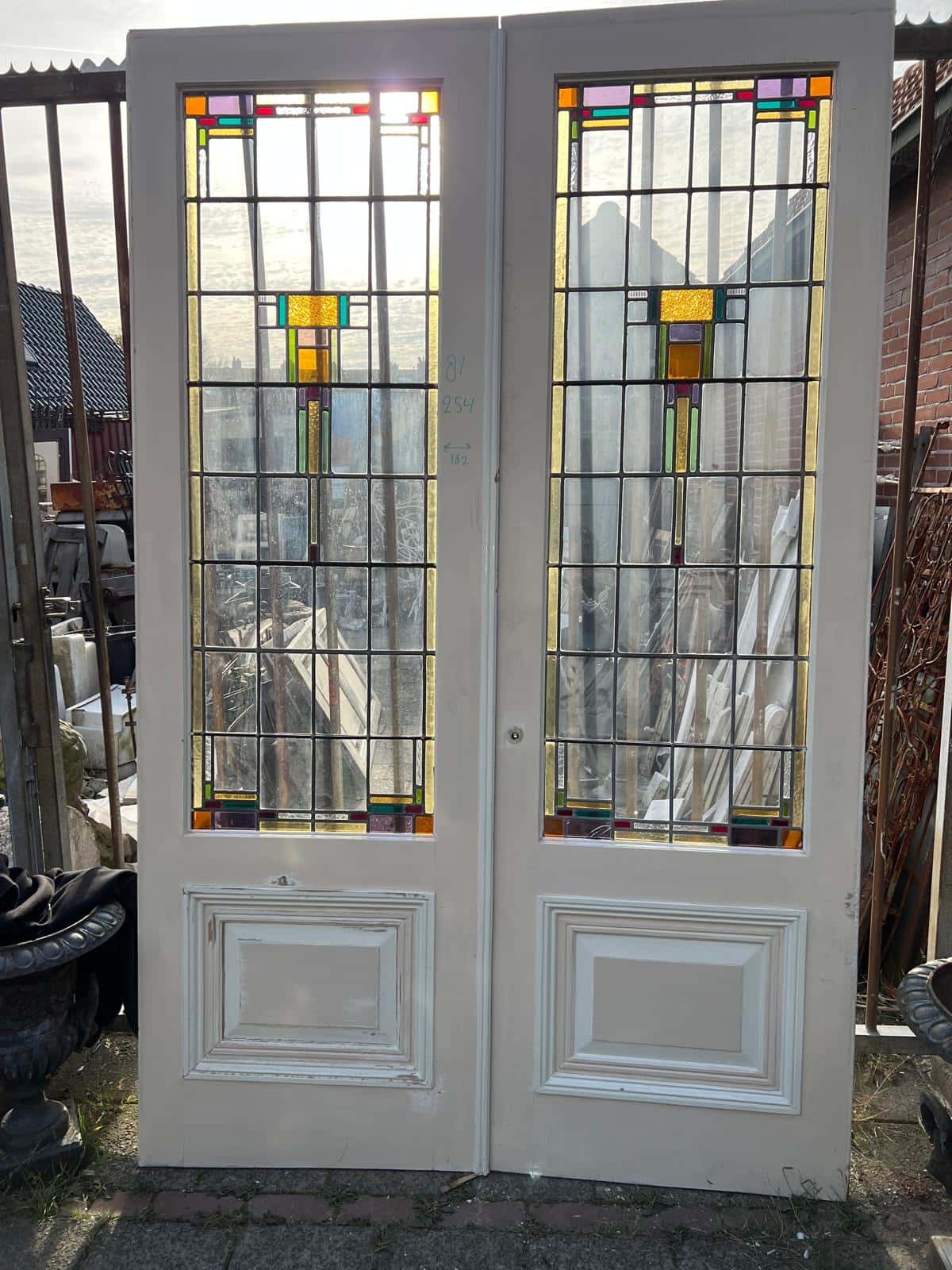 Set glas in lood deuren