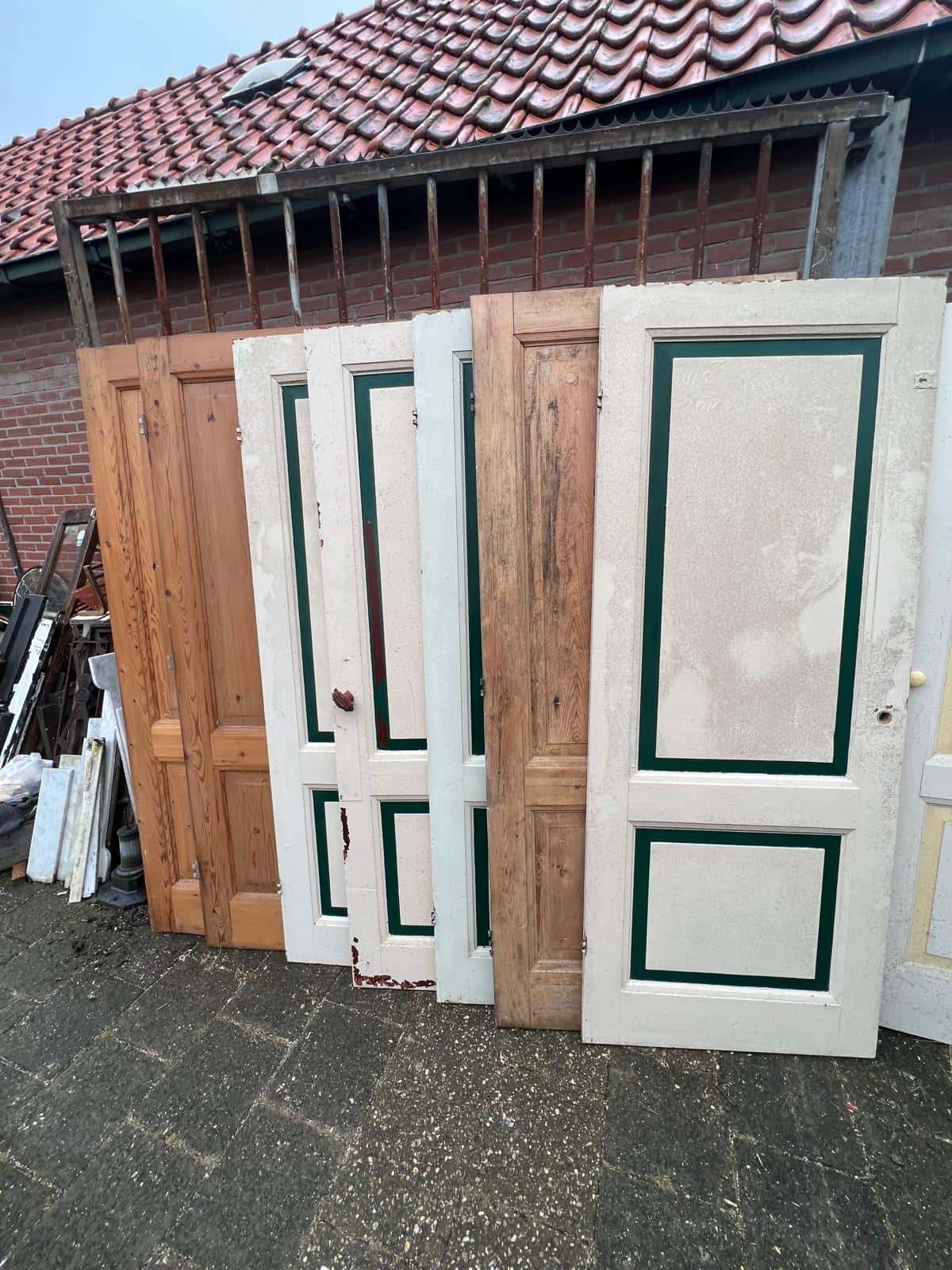 Set paneeldeuren met 2 vaks verdeling