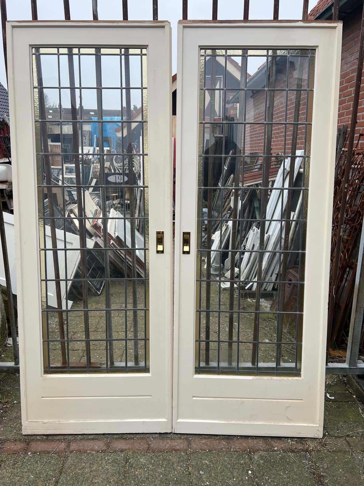 Kamer en suite deuren glas in lood
