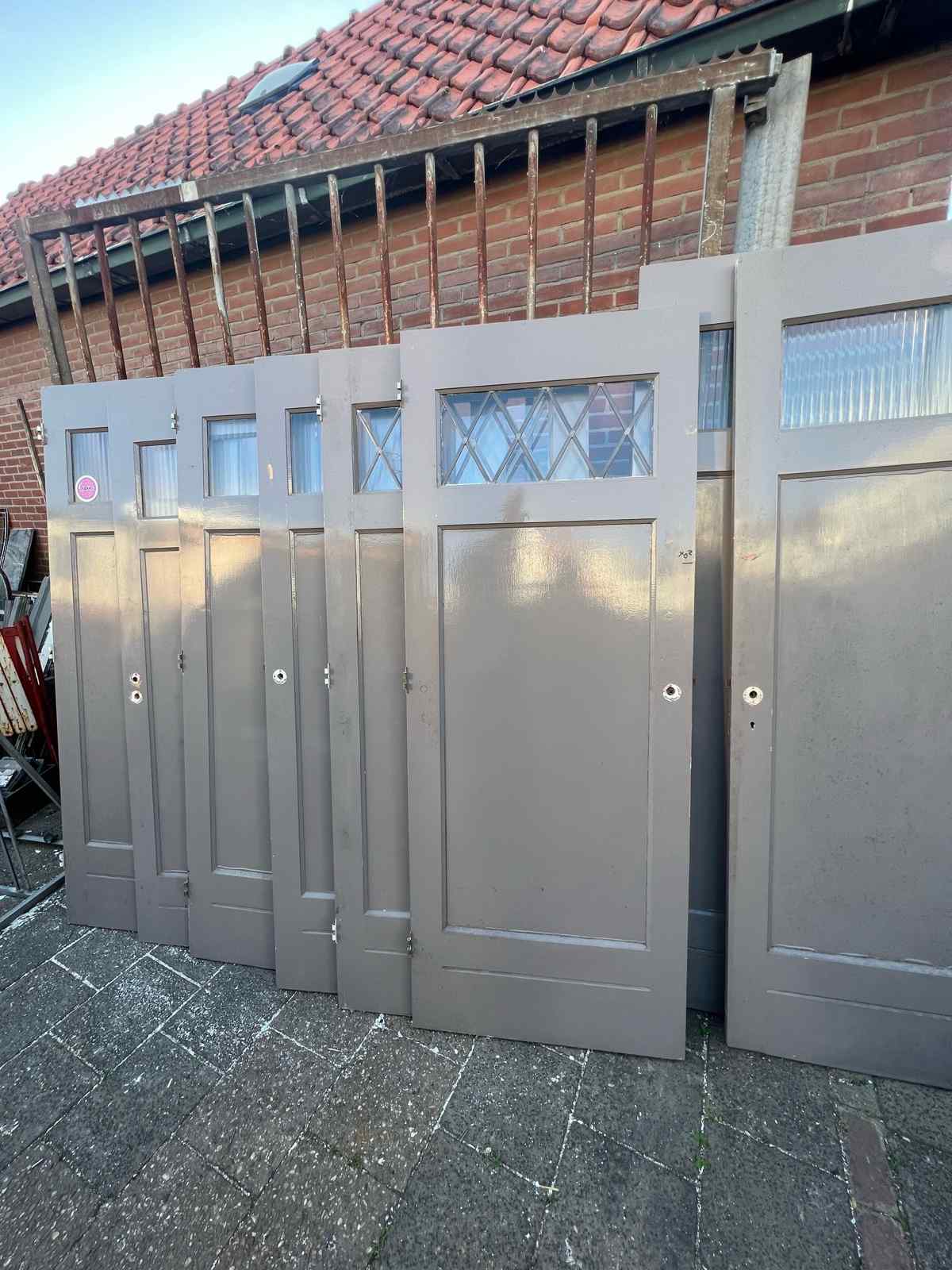 Set paneeldeuren met glas — 2 vaks paneeldeuren met glas