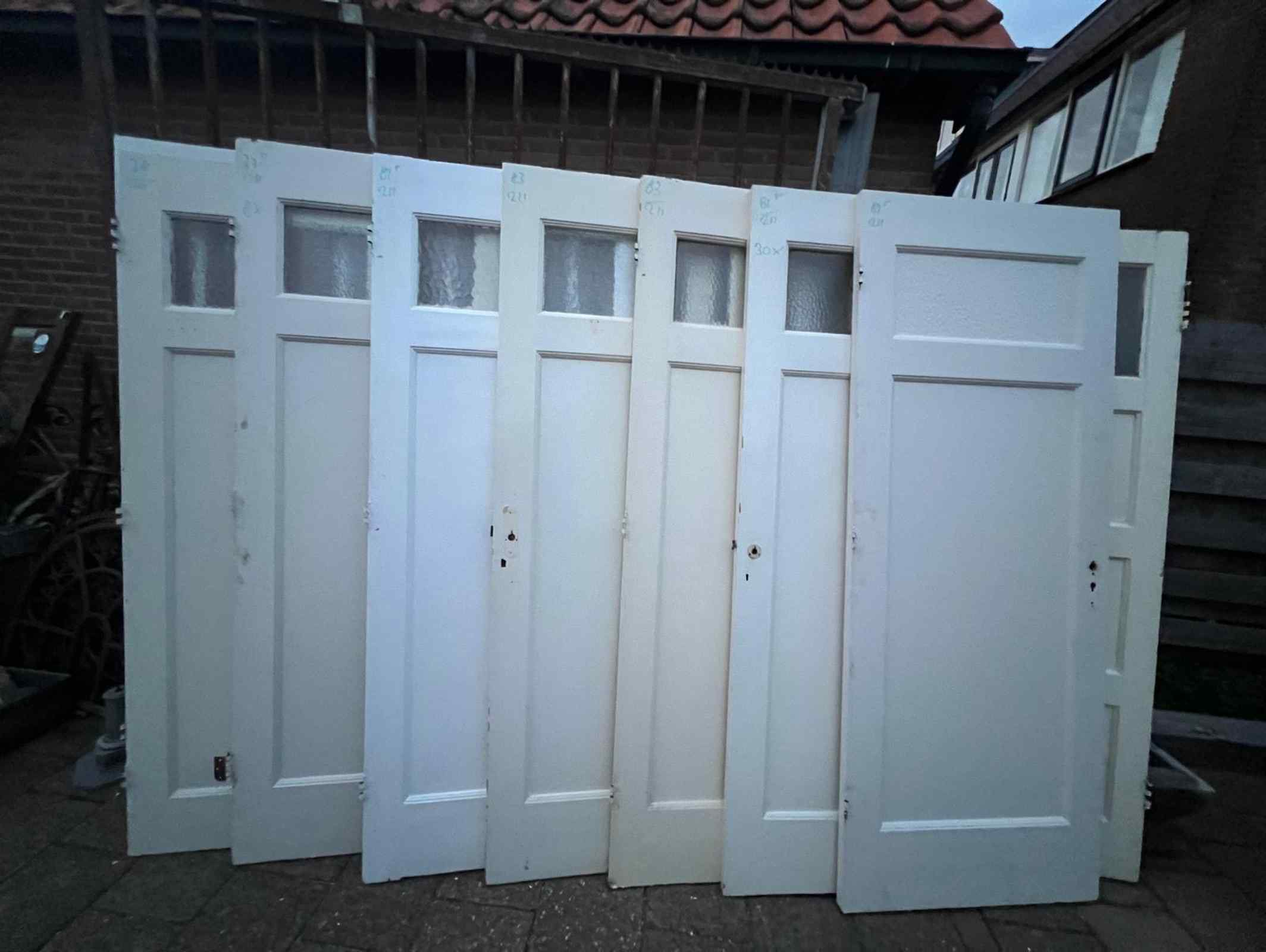 Set 2 vak deuren - ca 83 x 211 — Prachtige set 2 vak paneeldeuren.