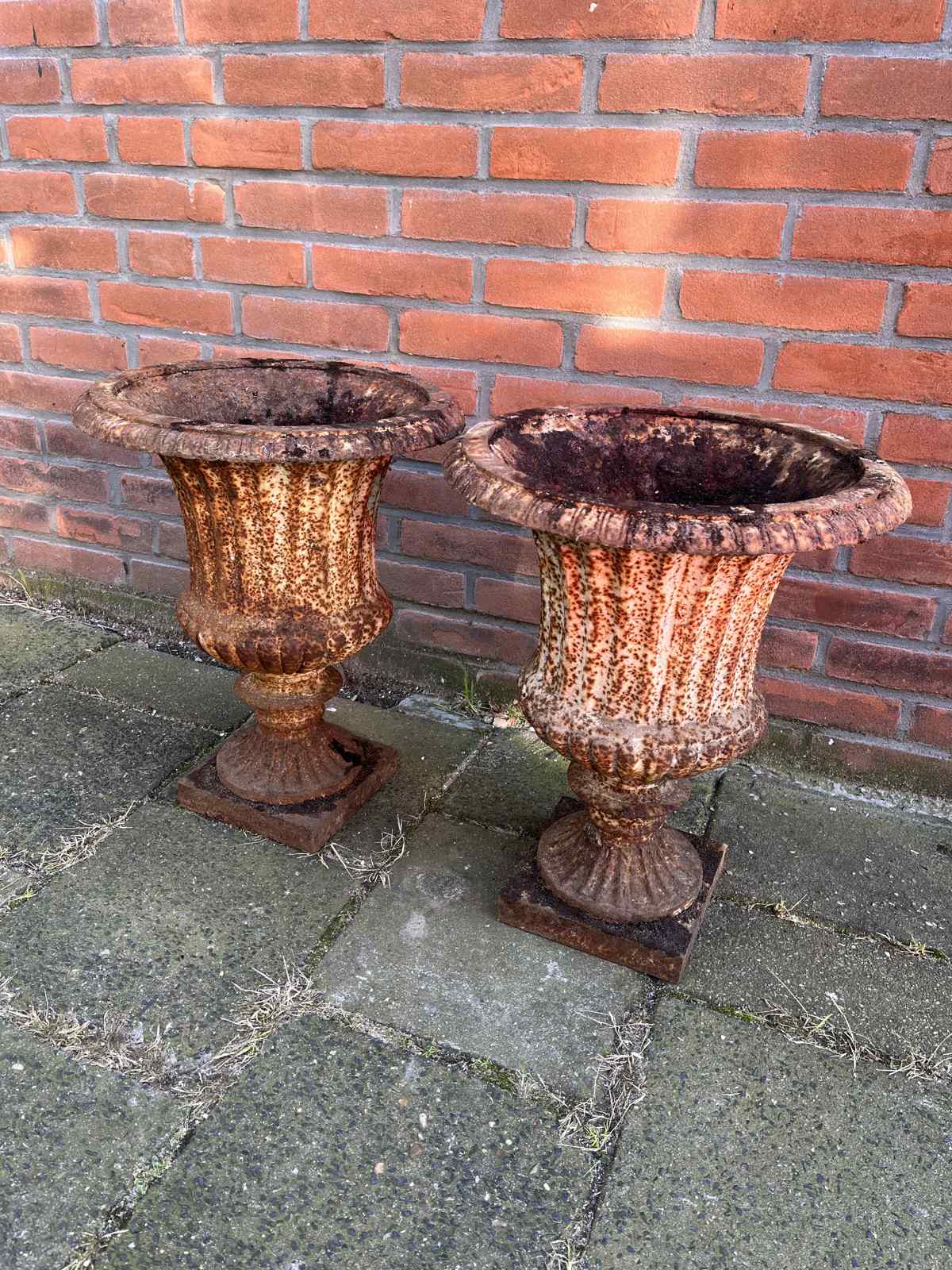 Oude gietijzeren tuinvazen — Gietijzeren tuinvazen