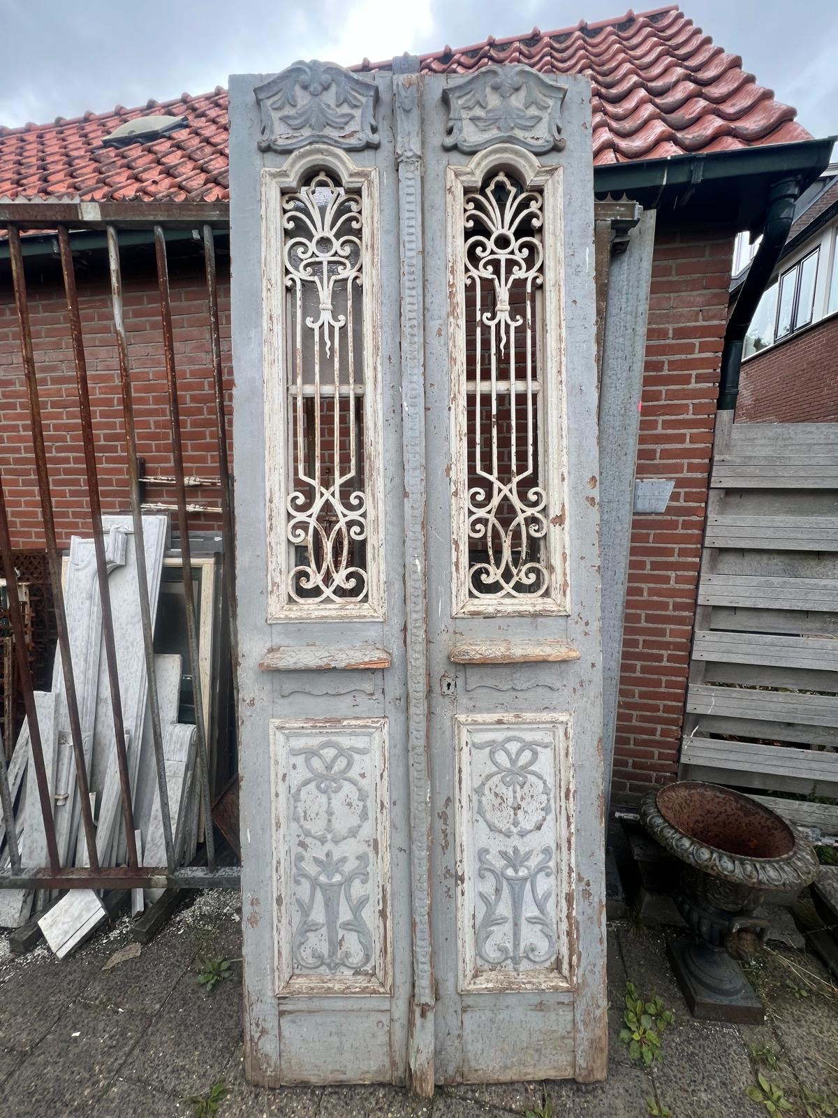 Dubbele deuren set — Antieke set dubbele deuren. Ca. 287 cm / 52 cm per deur.