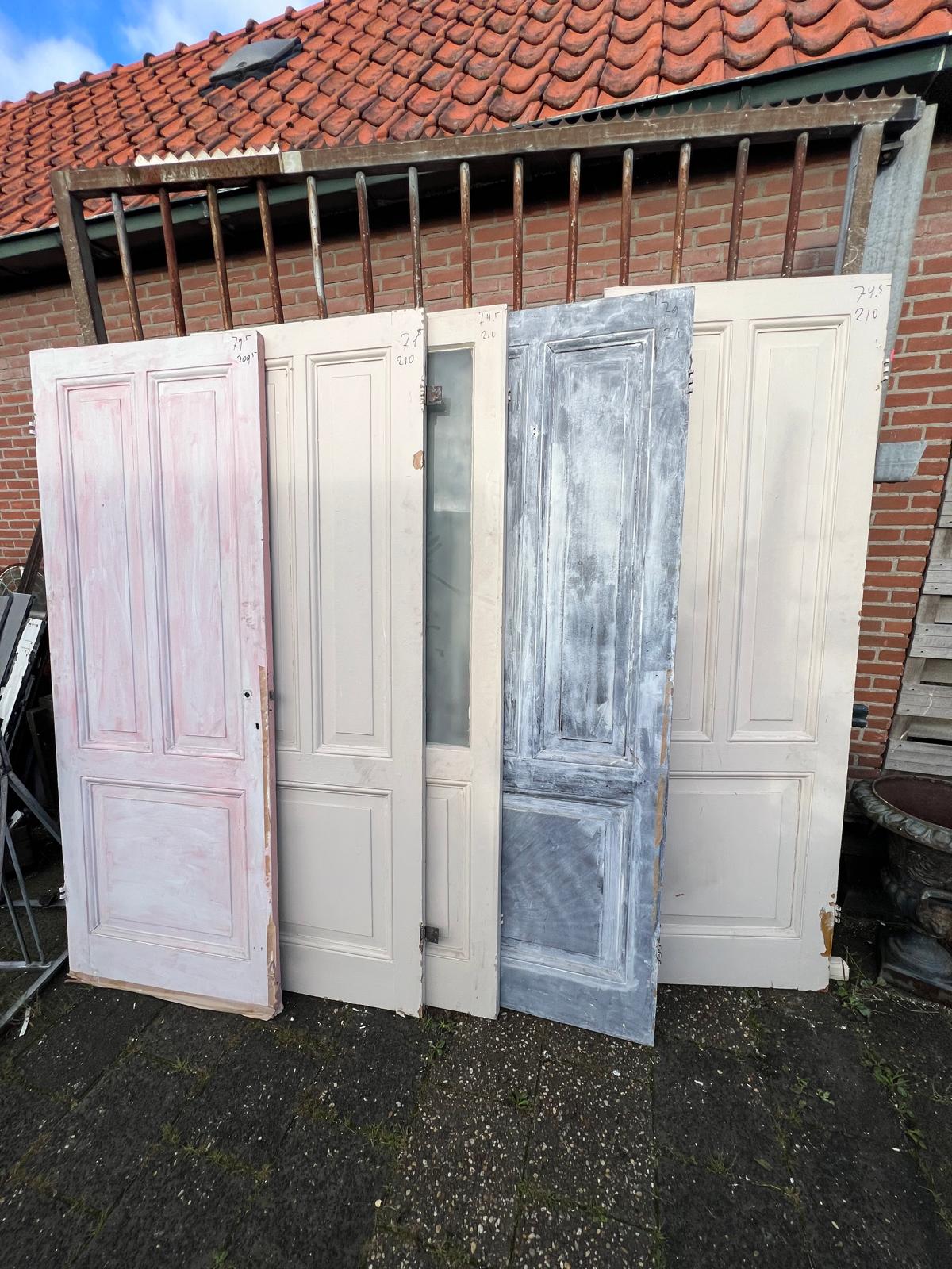 Paneeldeuren met 3 vakken — 80 cm / 75 cm x 210 cm