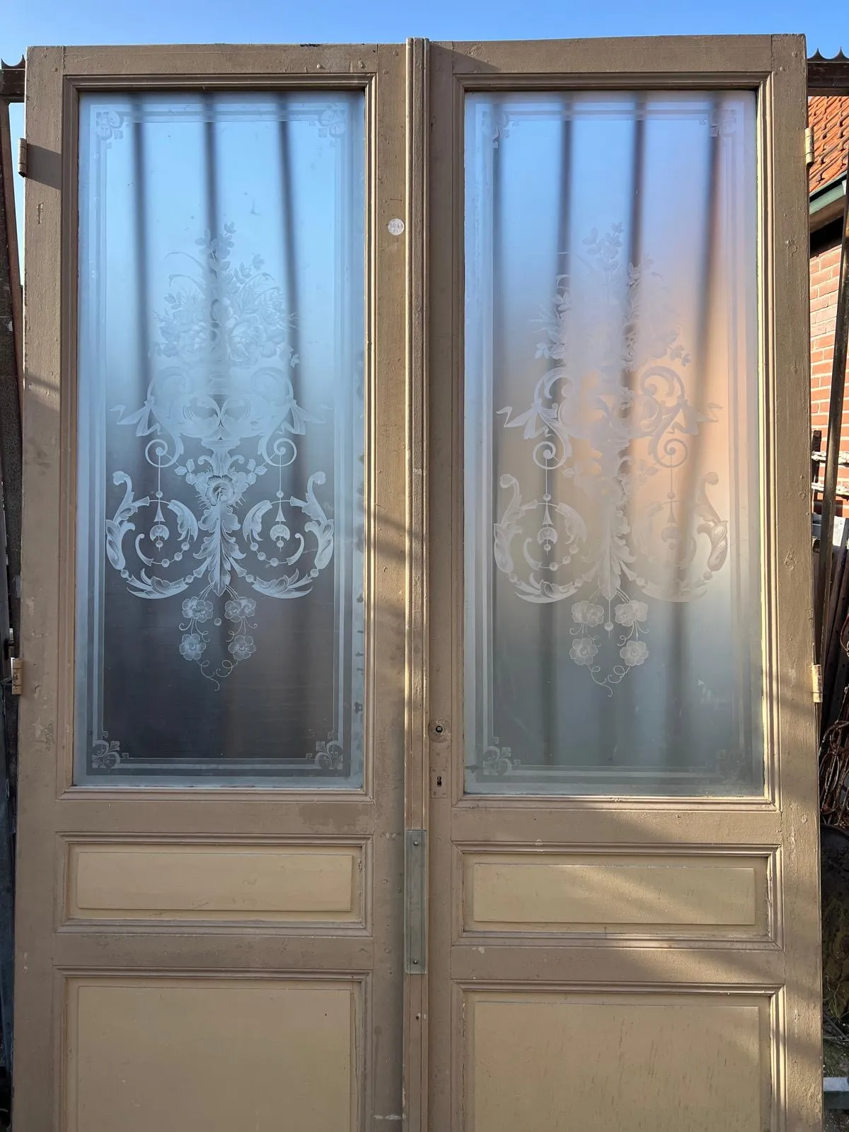 Set antieke Portaaldeuren met glas